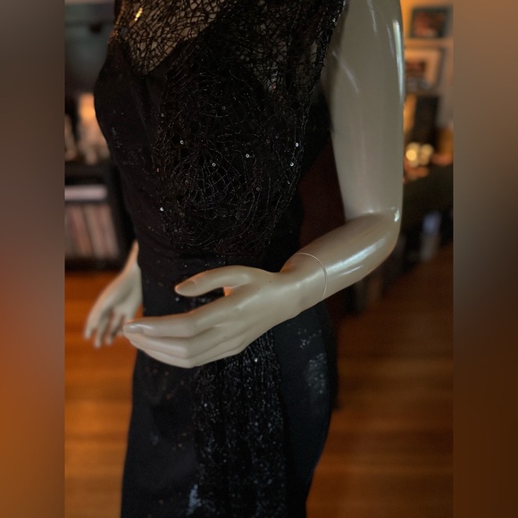 TATYANA - “Tempest Storm” Elegant Shimmer and Lace dress - Picture 3 of 6